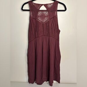 Abercrombie & Fitch Maroon Lace Dress